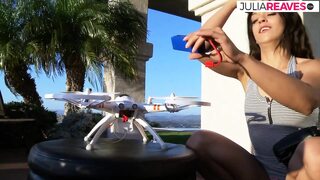 Sluts spreads legs on the sofa as they masturbate with a massive dildo