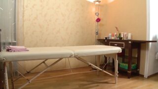 Small tits enjoying some massage and oil