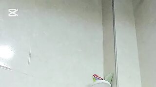 Anal play in the bathroom