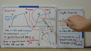 Tokyo 2024-1st [1]Q9 Draw an Angle Bisector.[JapanMath]