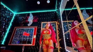 4K Big Tits Big Ass Redhead Strips Down in Dungeon