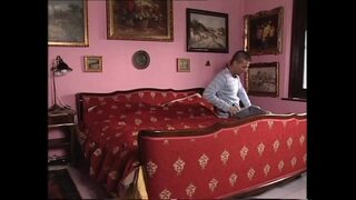 Fantastic Sexy Brunette MILF Moves Panties and Fucks Huge Vintage Cock That Cums in Her Mouth