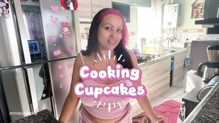 Chubby Girl Accidental Farting While Baking Cute Cupcakes