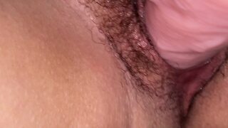 Close Up Creamy Orgasm Big Clit And Huge Dildo