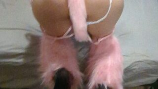 4K Pregnant MILF Kitty Creampied & Fucked with Giant Creature Dildo