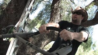 Outdoor deepthroat for hot blonde slut