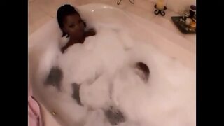 Young Black Girl with Small Tits Ass Fucked and Cumshot in Mouth by Two Big Cocks