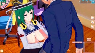 Eroge koikatsu touhou shikieihime yamazanadu rubs her tits h 3dcg big breasts anime video touhou project hentai game
