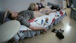 Girlfriend gives blowjob and swallows cum