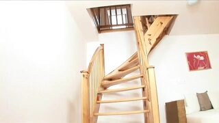 Hot slut with huge natural tits takes a nice cock