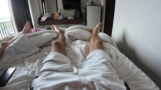 I Start Playing with My Dick, She Can't Resist, Grabs It and Starts Sucking!