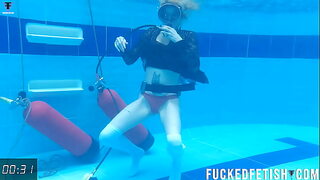 Horny Ashlee Rose slut dress scuba underwater slow 747 Release week 50