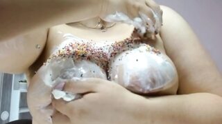 BIG TITS, FULL OF WHIPPED CREAM, ADORATION OF BIG DELICIOUS WHITE TITS