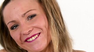 Lovely blonde chick fucks wild with her fucker