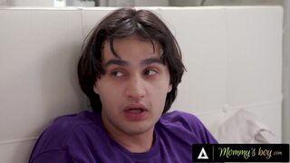 Milf'S BOY - Hot MILF Gets A Creampie To Help Her boyfriend To Stop Him To Jerking Off All The Time