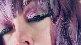 Cute Goth Tina Snua Smoking A Cork 100 Cigarette With Lots Of Dangles - Smoker BBW