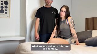 Humiliated by a Debt in Front of Her Boyfriend