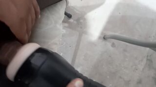 Masturbation with anal toy