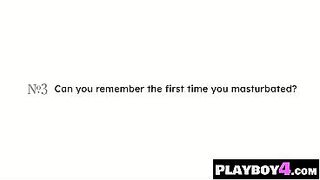 Teen talks about her first masturbation and that was hot so she wanted more