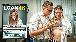 VIP4K  Young student Funky Town takes out a loan for the first time 