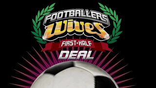 Brunette floozie in football referee uniform has pussy-bumping action with pretty blonde