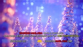 This is how a happy new year looks like with two gorgeous college girls in a CFNM Handjob challenge for cum