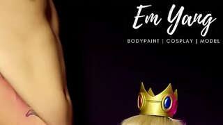 Peachy Princess Body Paint Gets Face Fucked and Pussy Filled